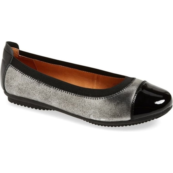 Josef Seibel Pippa Leather Patent Trim Ballet Flat 37 US 6.5 - Picture 1 of 7